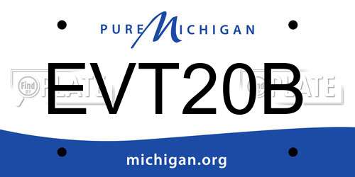 EVT20B Michigan License Plate