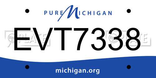 EVT7338 Michigan License Plate