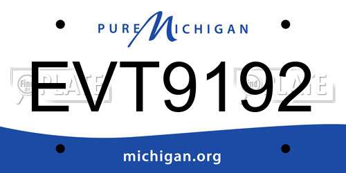EVT9192 Michigan License Plate