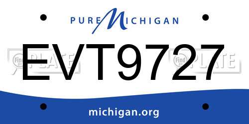 EVT9727 Michigan License Plate