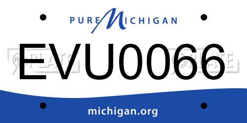 EVU0066 Michigan License Plate