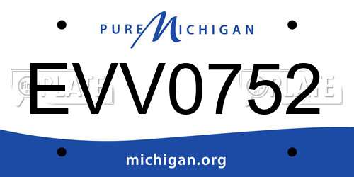 EVV0752 Michigan License Plate