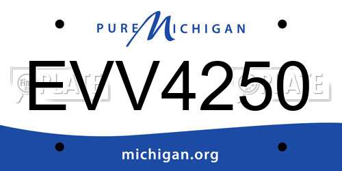 EVV4250 Michigan License Plate
