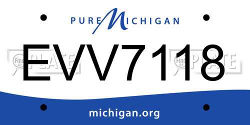EVV7118 Michigan License Plate