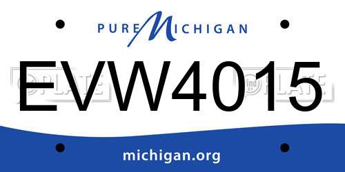 EVW4015 Michigan License Plate