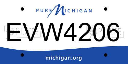 EVW4206 Michigan License Plate