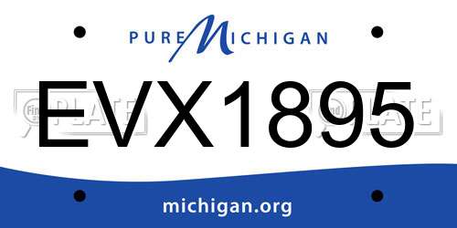 EVX1895 Michigan License Plate