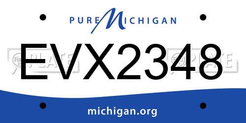EVX2348 Michigan License Plate