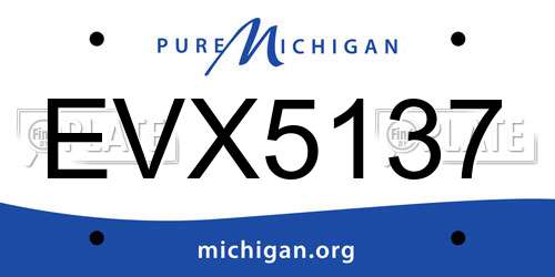 EVX5137 Michigan License Plate
