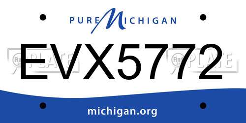EVX5772 Michigan License Plate