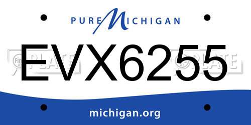 EVX6255 Michigan License Plate