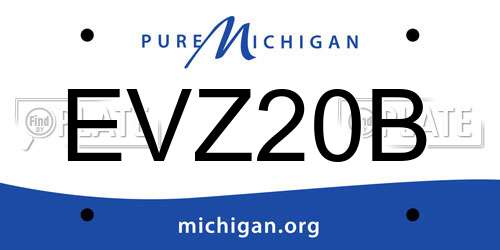 EVZ20B Michigan License Plate