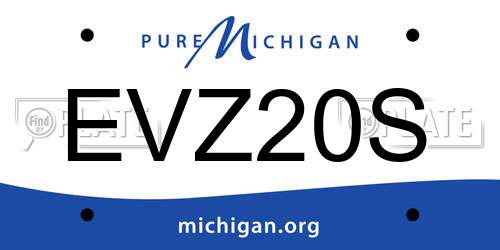 EVZ20S Michigan License Plate