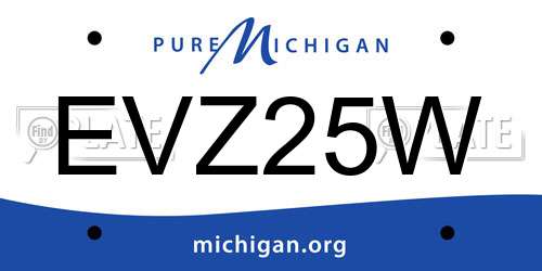 EVZ25W Michigan License Plate
