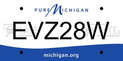 EVZ28W Michigan License Plate