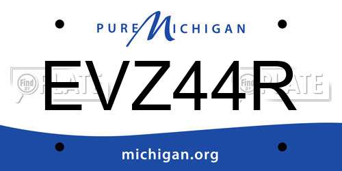 EVZ44R Michigan License Plate