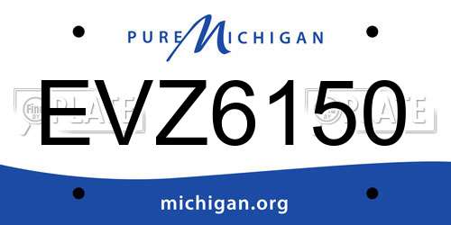 EVZ6150 Michigan License Plate