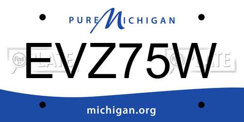 EVZ75W Michigan License Plate