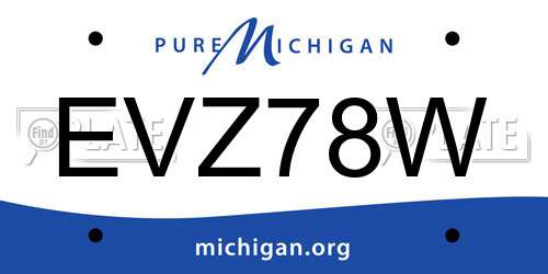 EVZ78W Michigan License Plate