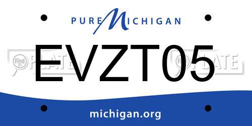 EVZT05 Michigan License Plate