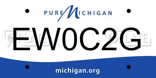EW0C2G Michigan License Plate
