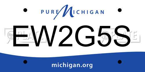 EW2G5S Michigan License Plate