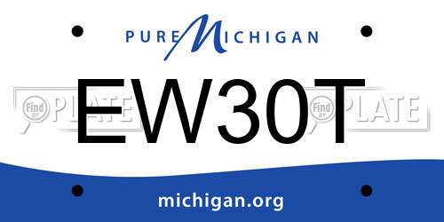 EW30T Michigan License Plate