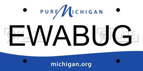 EWABUG Michigan License Plate