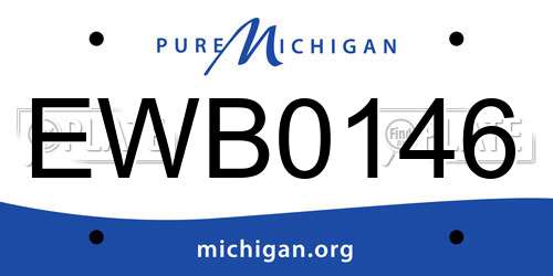 EWB0146 Michigan License Plate