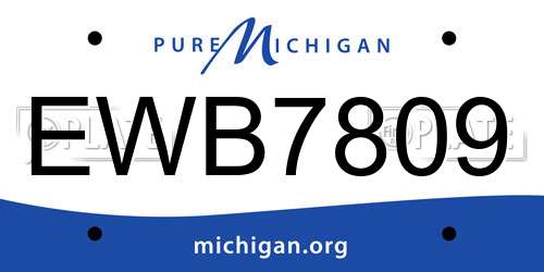 EWB7809 Michigan License Plate
