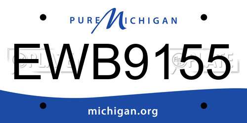 EWB9155 Michigan License Plate