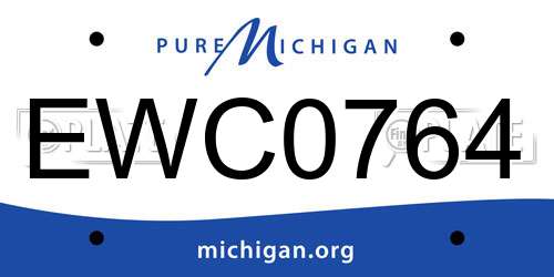 EWC0764 Michigan License Plate
