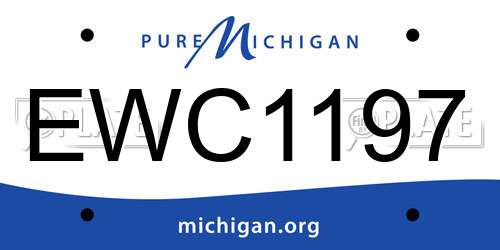 EWC1197 Michigan License Plate