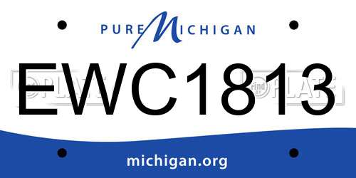 EWC1813 Michigan License Plate