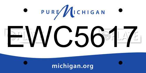 EWC5617 Michigan License Plate