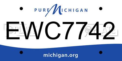 EWC7742 Michigan License Plate
