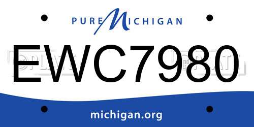 EWC7980 Michigan License Plate
