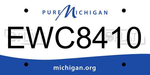 EWC8410 Michigan License Plate