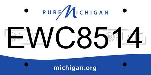 EWC8514 Michigan License Plate