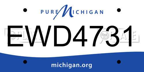 EWD4731 Michigan License Plate