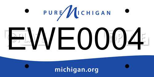 EWE0004 Michigan License Plate