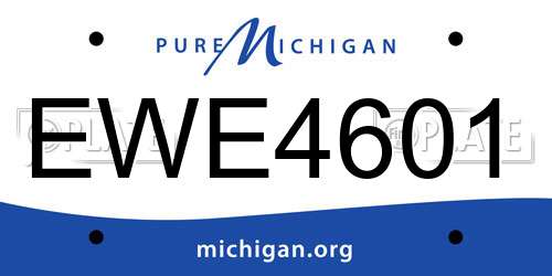EWE4601 Michigan License Plate