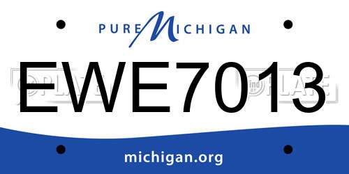 EWE7013 Michigan License Plate