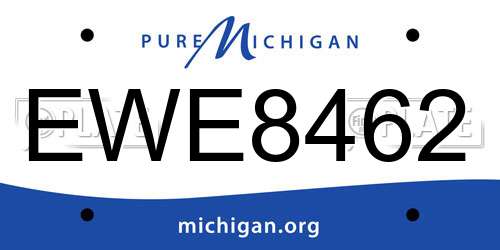 EWE8462 Michigan License Plate