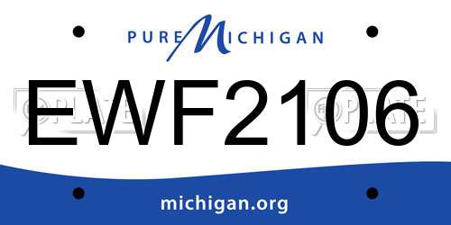 EWF2106 Michigan License Plate