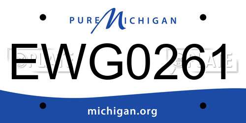 EWG0261 Michigan License Plate