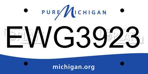 EWG3923 Michigan License Plate