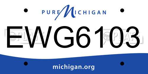 EWG6103 Michigan License Plate