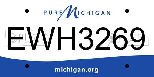 EWH3269 Michigan License Plate
