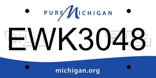 EWK3048 Michigan License Plate
